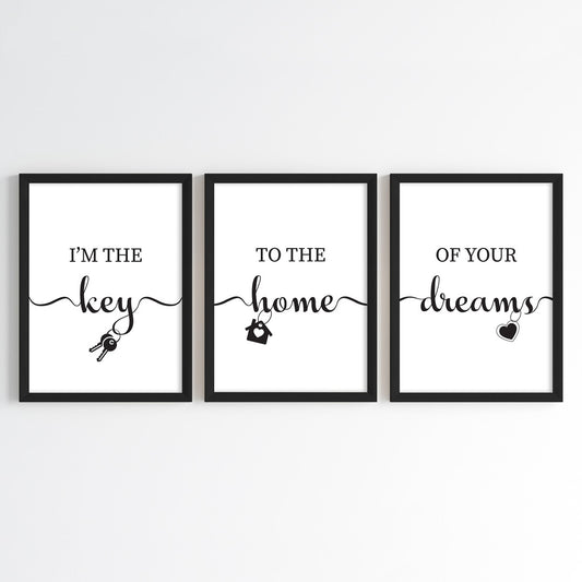 Home of Dreams Realtor Wall Art (Framed Set of 3)