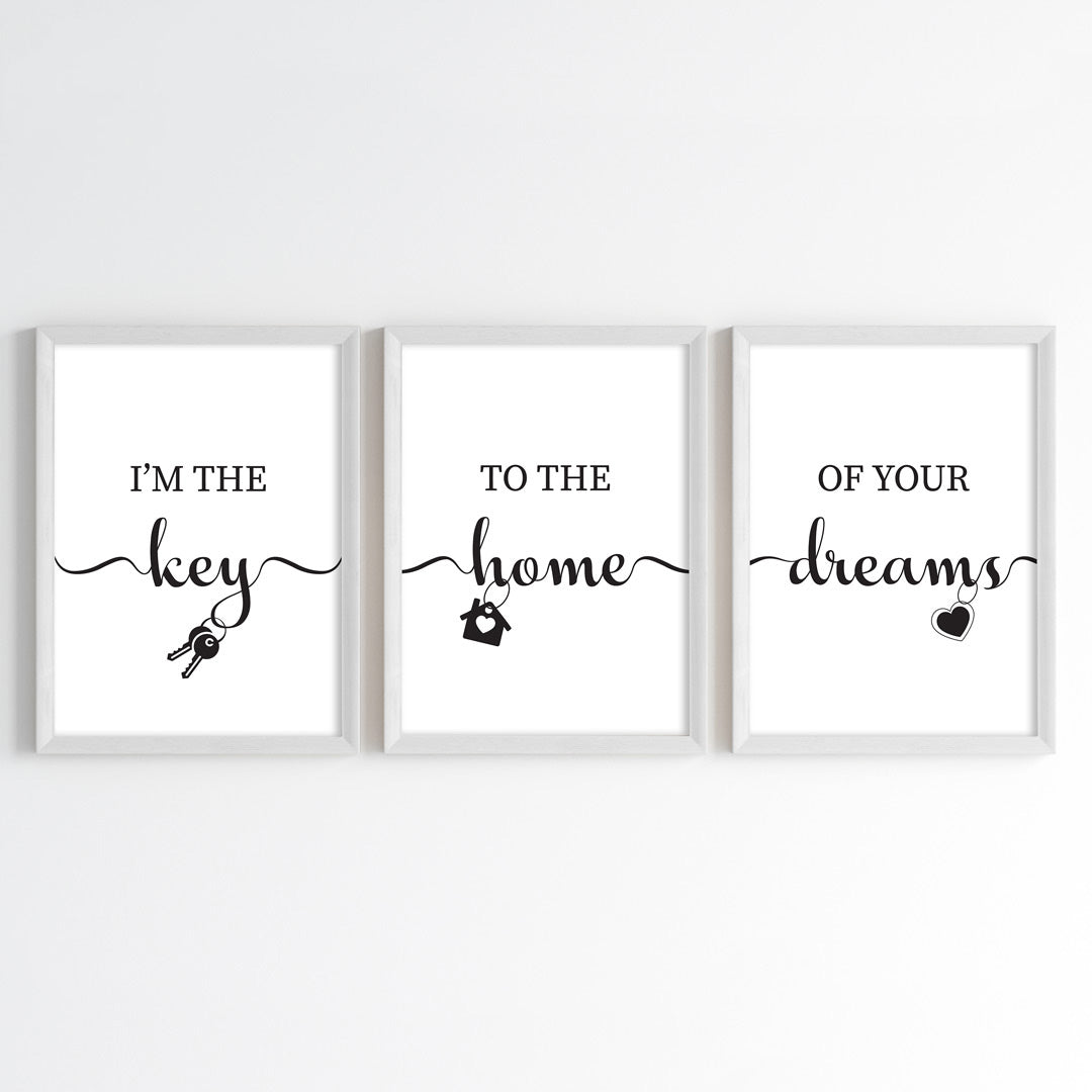 Home of Dreams Realtor Wall Art (Framed Set of 3)