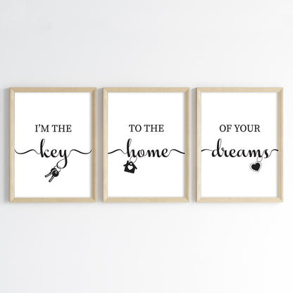 Home of Dreams Realtor Wall Art (Framed Set of 3)