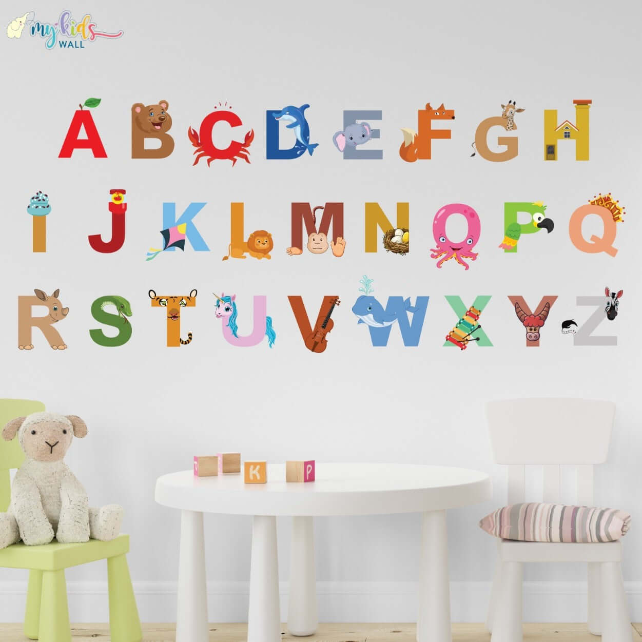 Illustrated Alphabets Wall Stickers