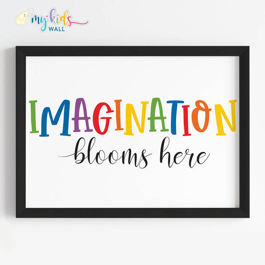 Imaginative Blossoms inspirational wall art black frame