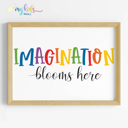 Imaginative Blossoms inspirational wall art wooden frame