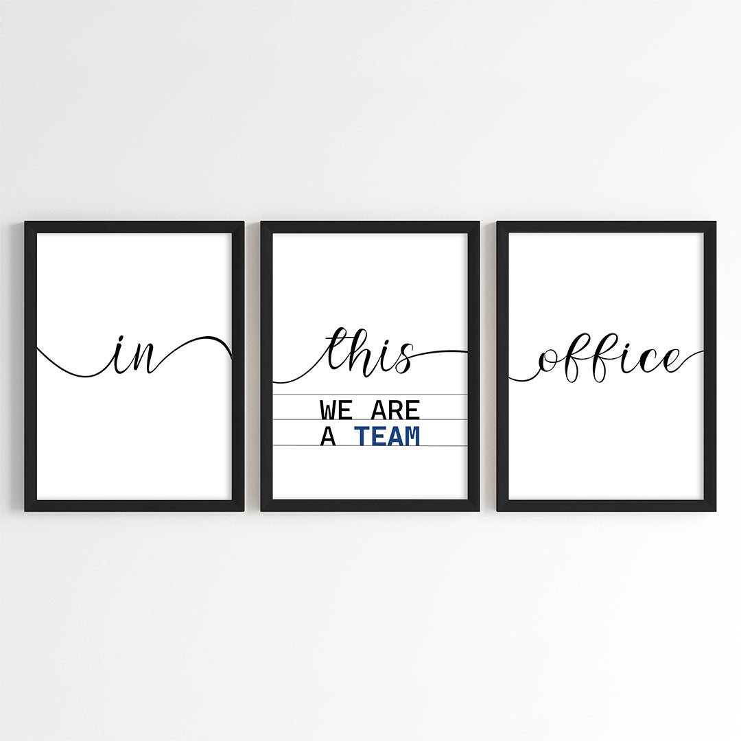 In This Office We Are A Team Wall Art (Framed Set of 3)