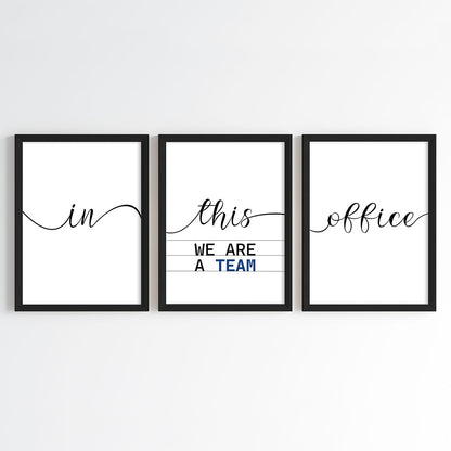 In This Office We Are A Team Wall Art (Framed Set of 3)