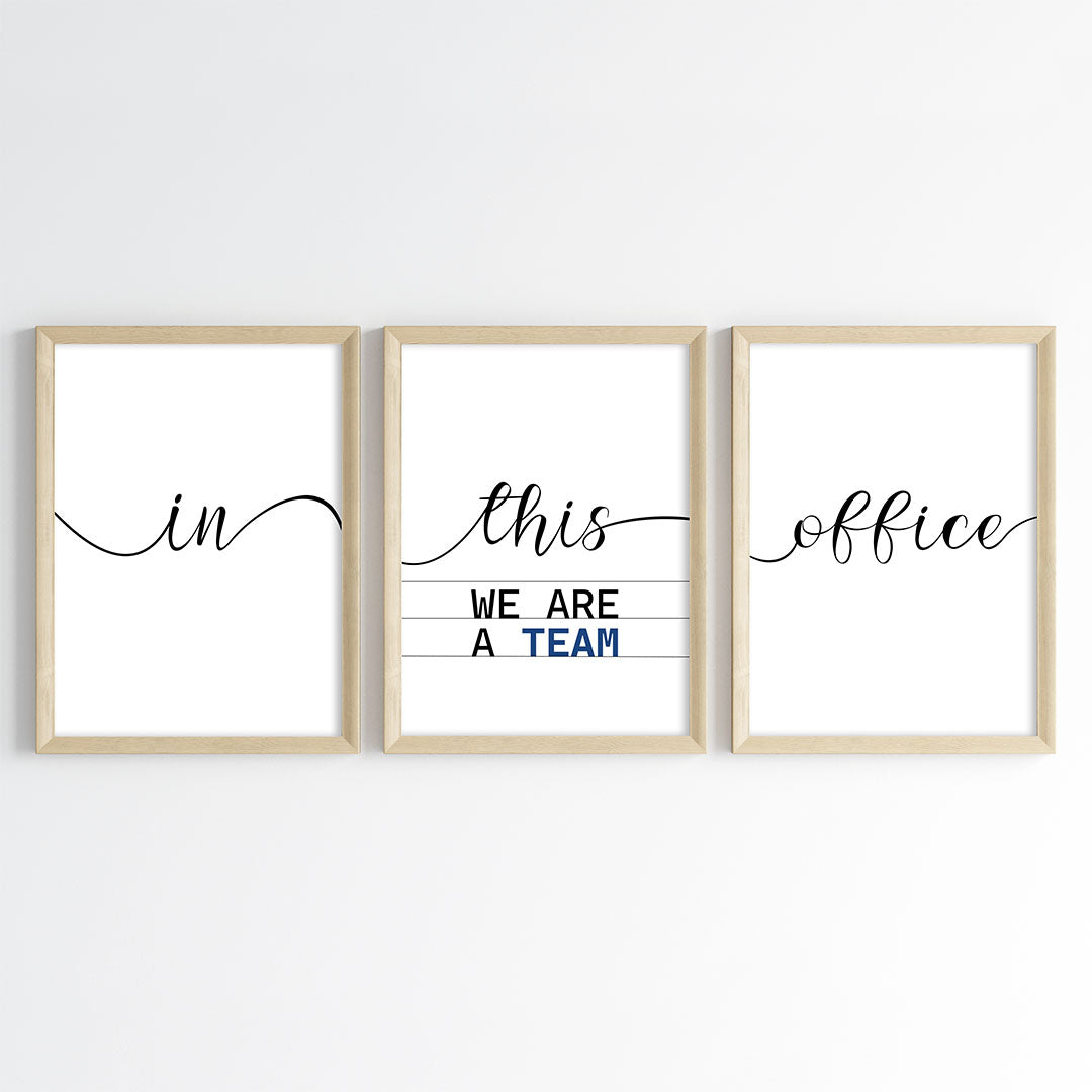 In This Office We Are A Team Wall Art (Framed Set of 3)