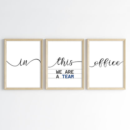 In This Office We Are A Team Wall Art (Framed Set of 3)