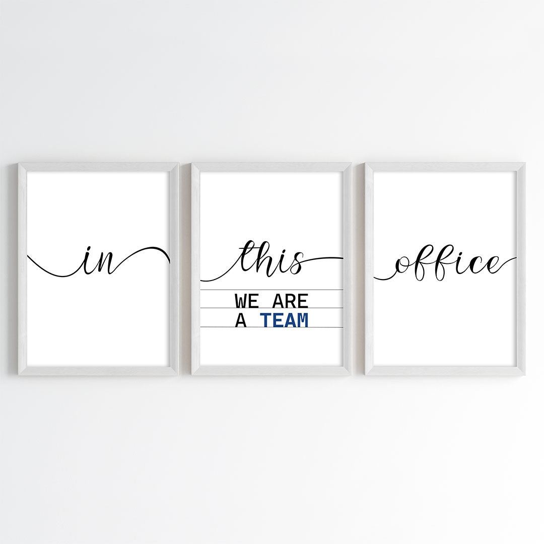 In This Office We Are A Team Wall Art (Framed Set of 3)