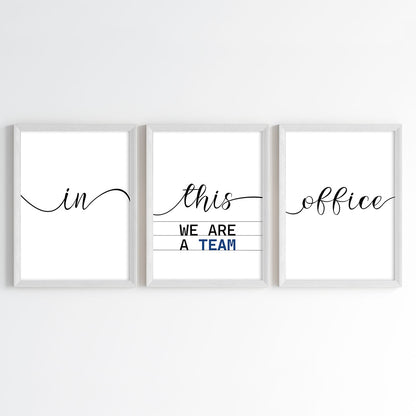 In This Office We Are A Team Wall Art (Framed Set of 3)