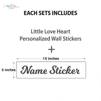 Little Love Hearts Personalized Wall Stickers