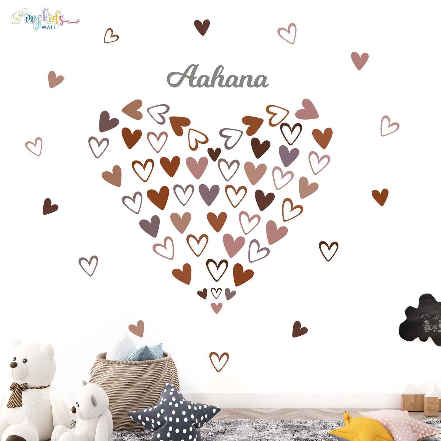Little Love Hearts Personalized Wall Stickers