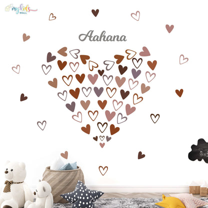 Little Love Hearts Personalized Wall Stickers