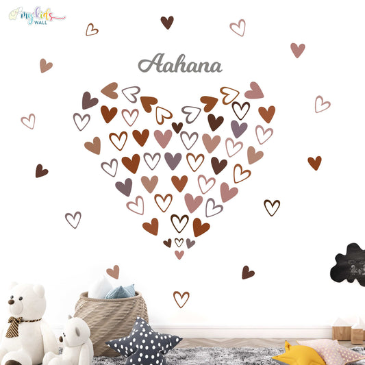 Little Love Hearts Personalized Wall Stickers