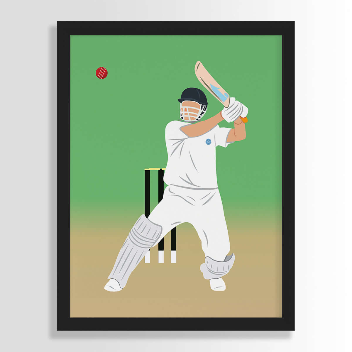 Inspirational M. S. Dhoni bg wall art black frame