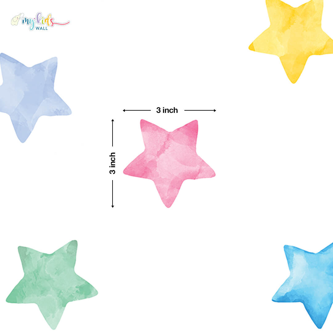 Magical Stars Wall Stickers size