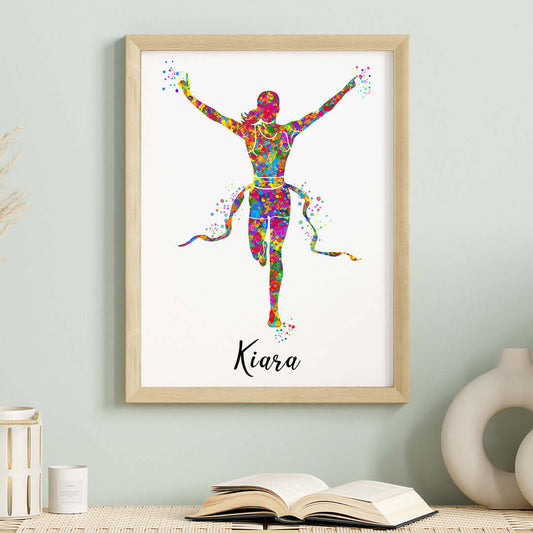 Inspirational marathon winner wall art wooden frame