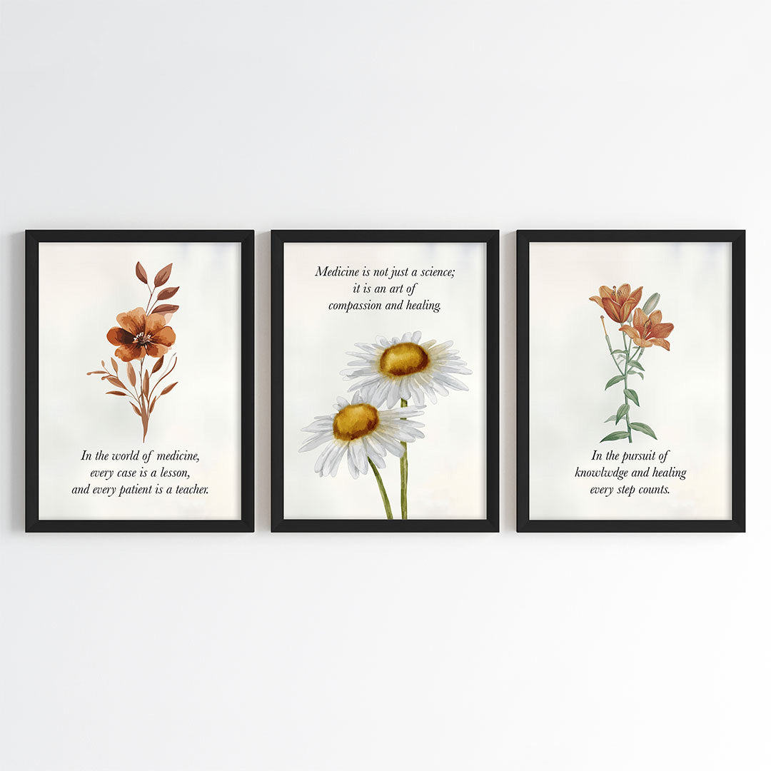 Medical Minds Inspirational Wall Art (Framed Set of 3)