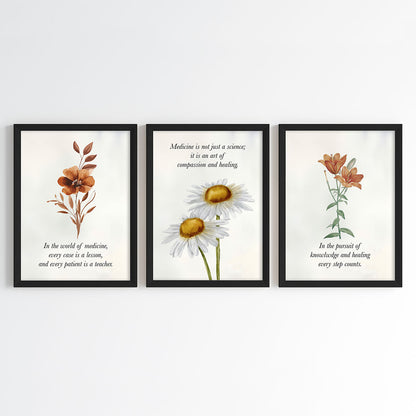 Medical Minds Inspirational Wall Art (Framed Set of 3)