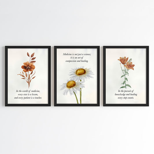Medical Minds Inspirational Wall Art (Framed Set of 3)