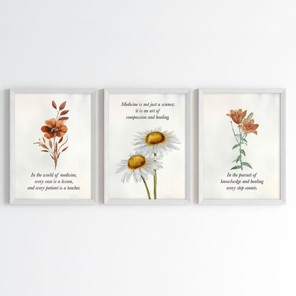 Medical Minds Inspirational Wall Art (Framed Set of 3)