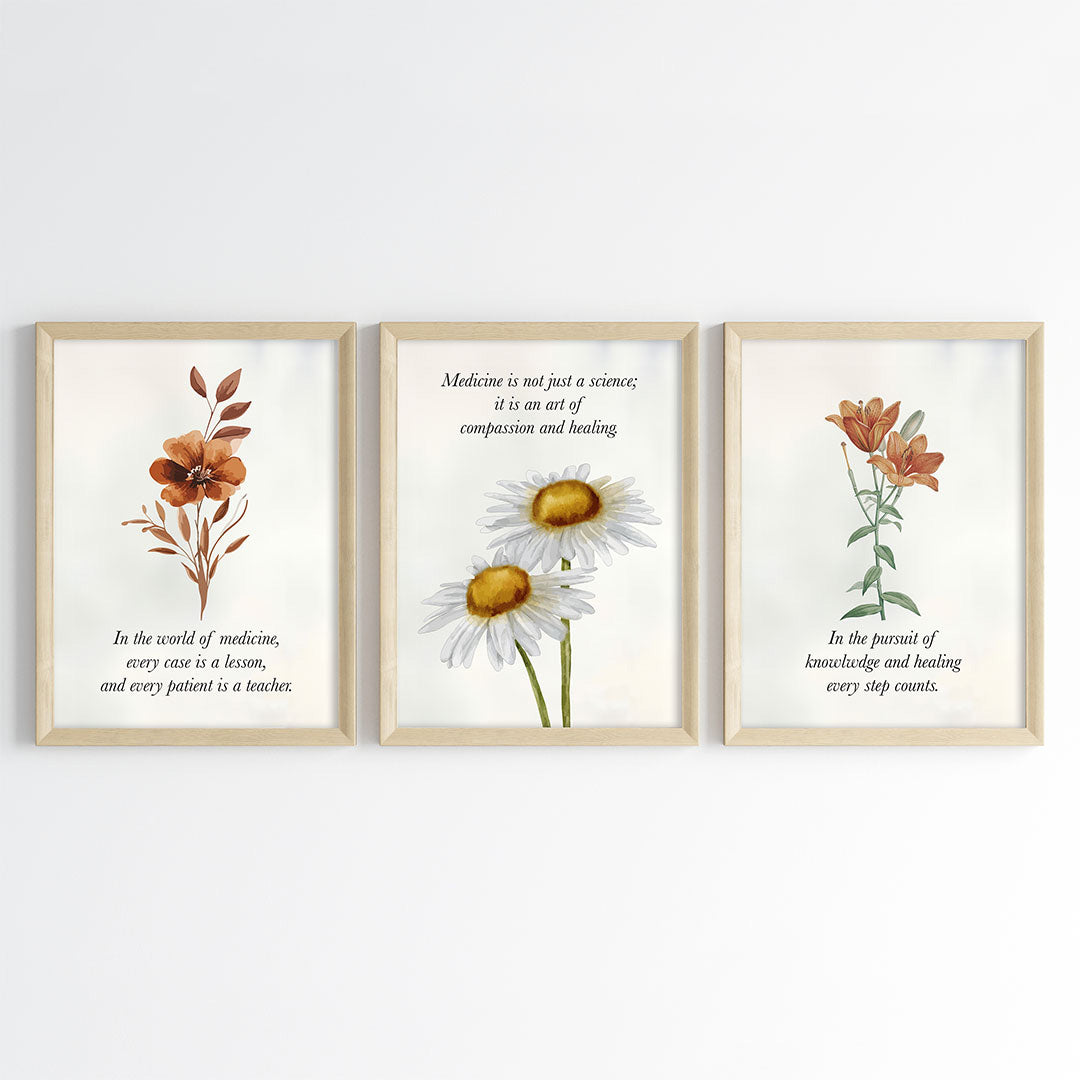 Medical Minds Inspirational Wall Art (Framed Set of 3)
