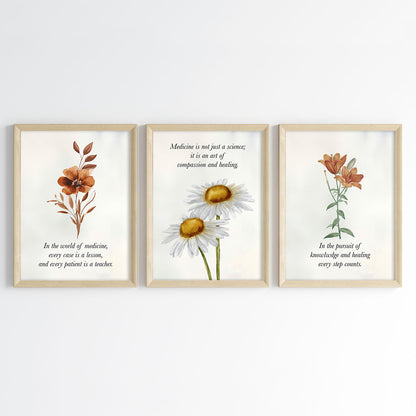 Medical Minds Inspirational Wall Art (Framed Set of 3)
