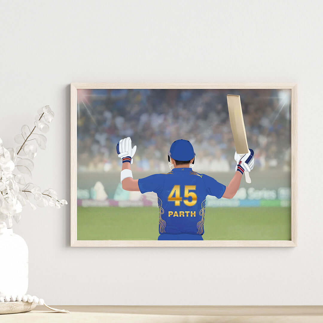 MI inspirational IPL player wall art wooden frame