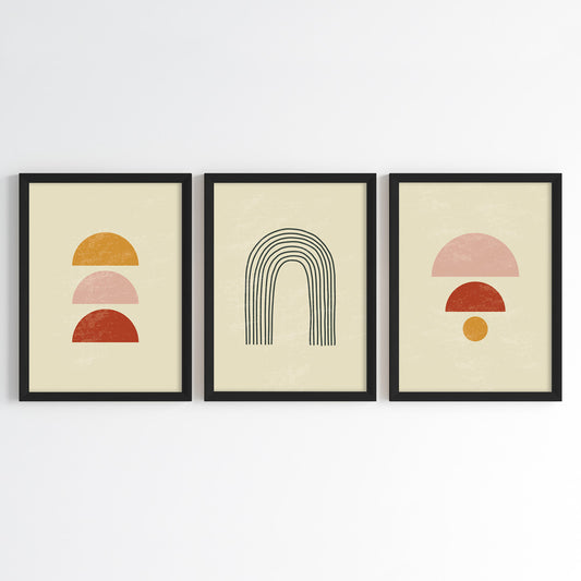 Minimal Arches Wall Art (Framed Set of 3)