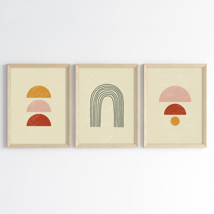 Minimal Arches Wall Art (Framed Set of 3)