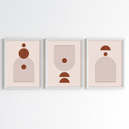 Minimal Balance Abstract Wall Art (Framed Set of 3)