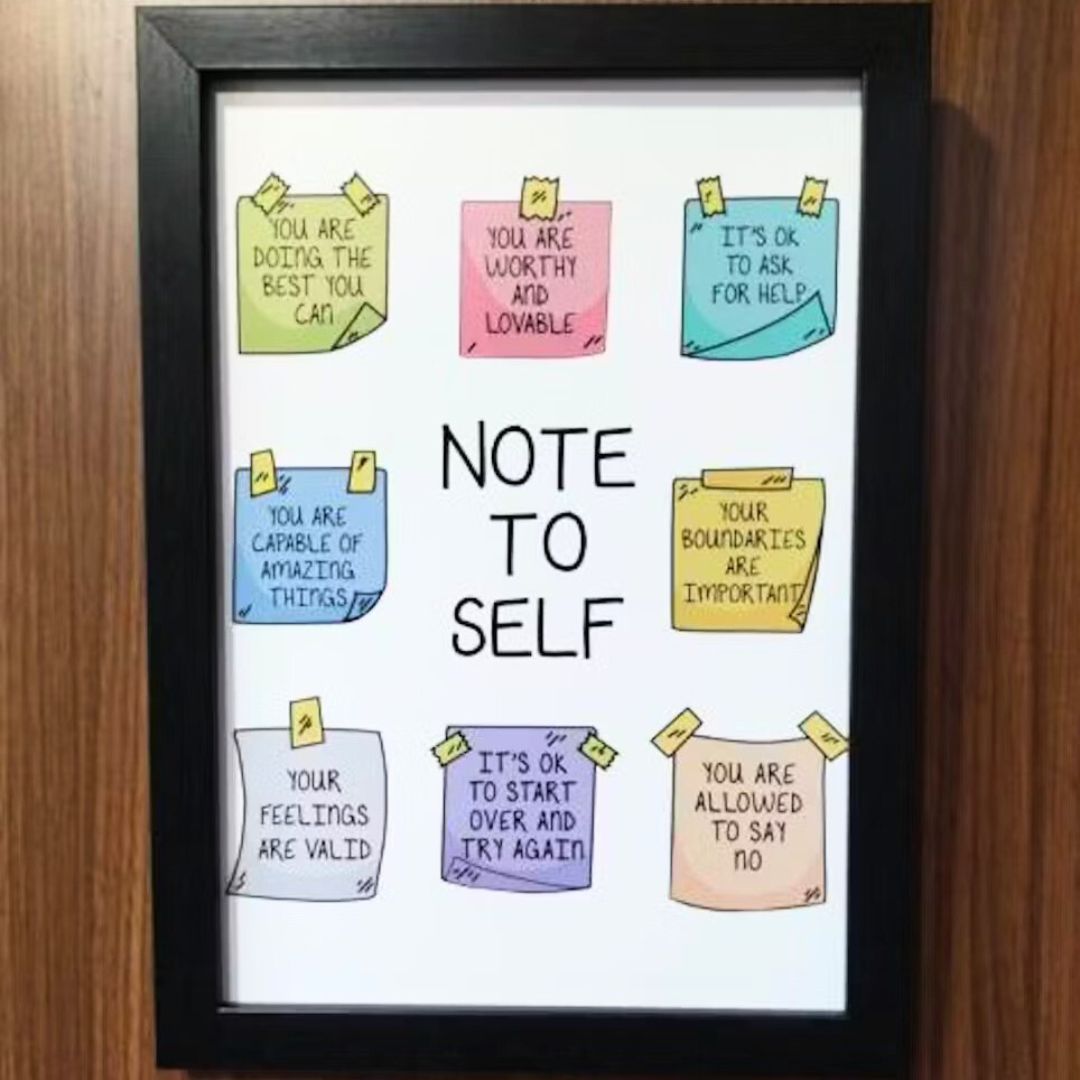 Notes to Self Wall Art (Framed)