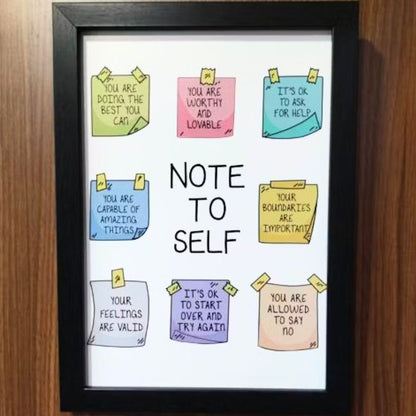 Notes to Self Wall Art (Framed)