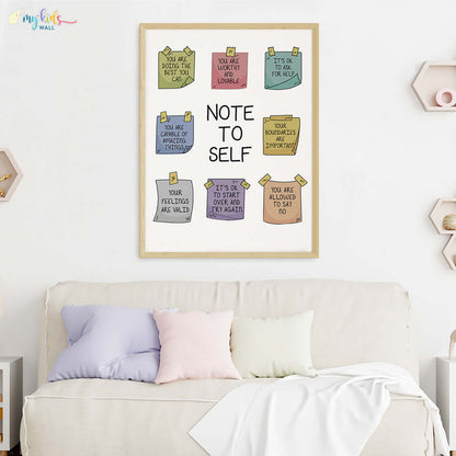 Self motivational quote wooden frame