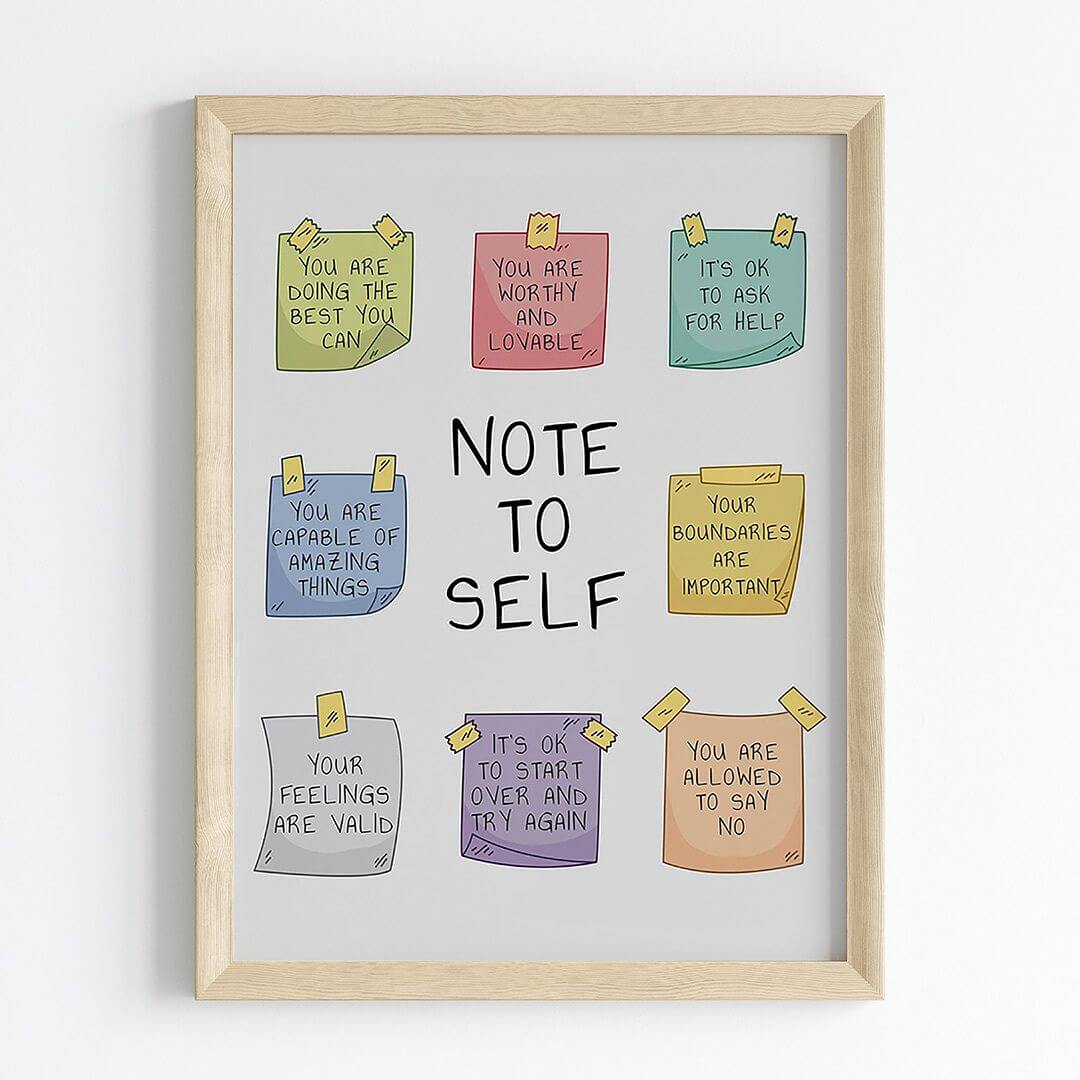 Self motivational quote wooden frame