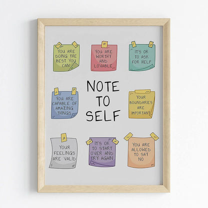 Self motivational quote wooden frame