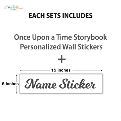 Once Upon a Time Storybook Personalized Wall Stickers