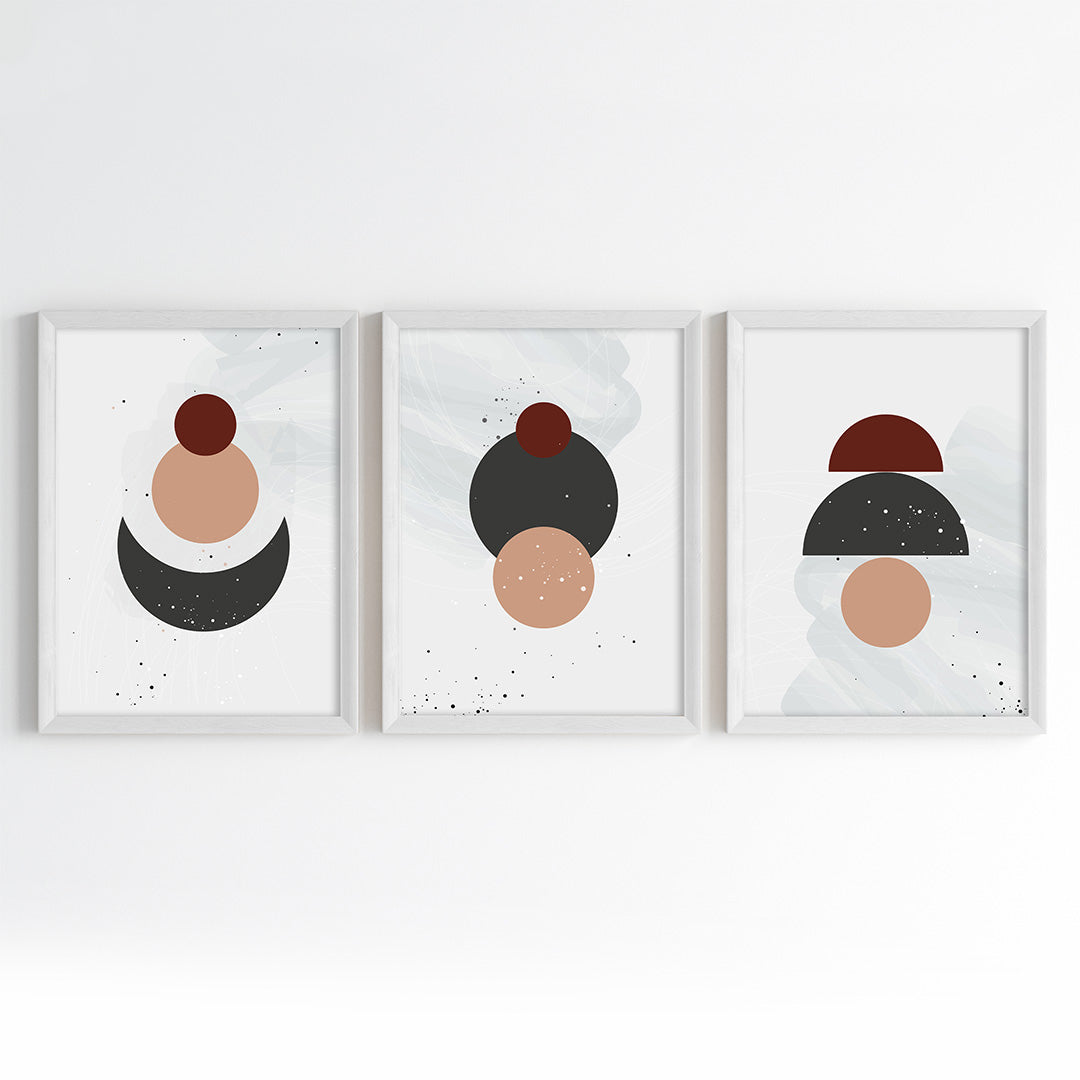 Orbital Geometry Wall Art (Framed Set of 3)