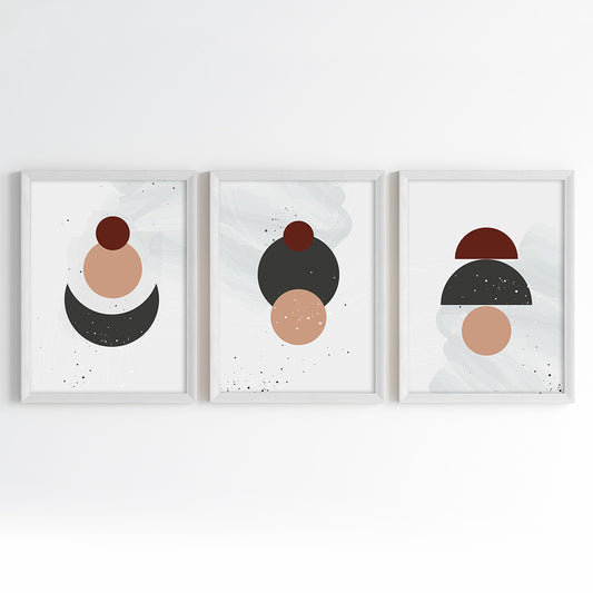 Orbital Geometry Wall Art (Framed Set of 3)