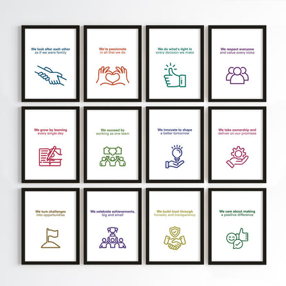 Our Guiding Values Wall Art (Framed)