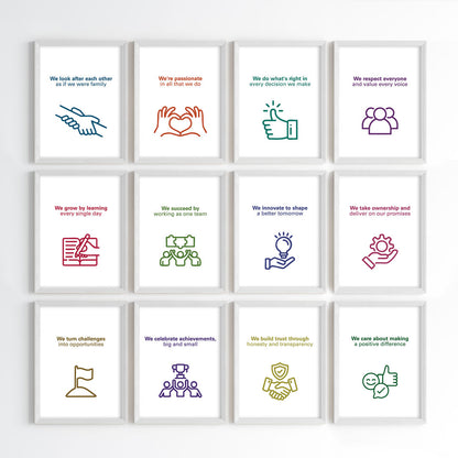 Our Guiding Values Wall Art (Framed)