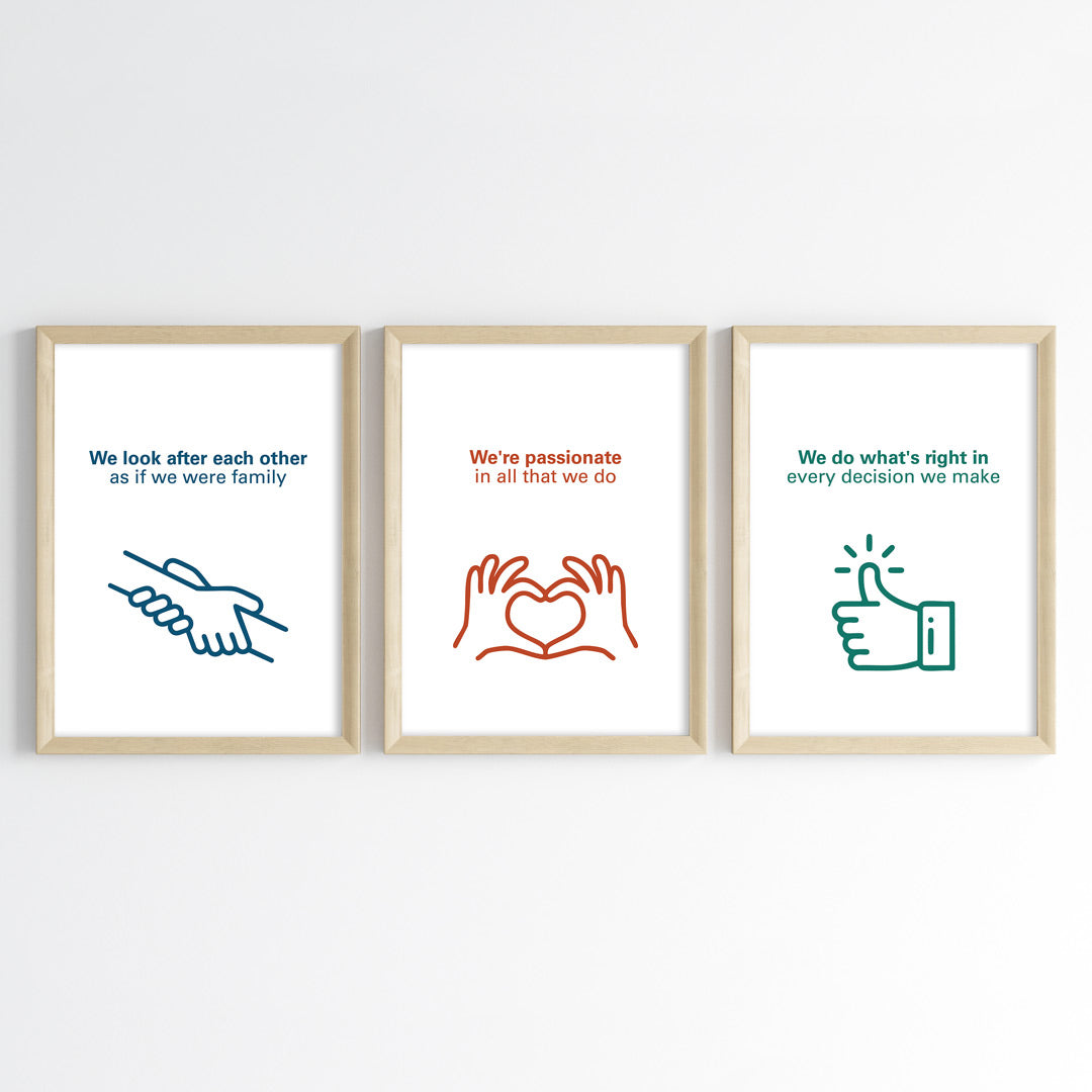 Our Guiding Values Wall Art (Framed)