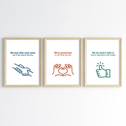 Our Guiding Values Wall Art (Framed)