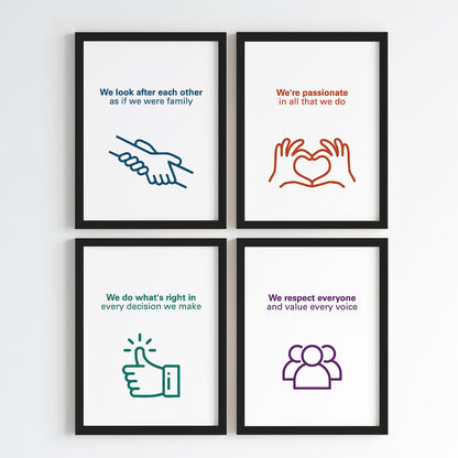 Our Guiding Values Wall Art (Framed)