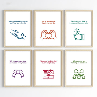 Our Guiding Values Wall Art (Framed)