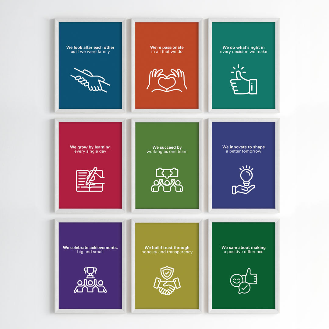 Our Guiding Values Wall Art (Framed)
