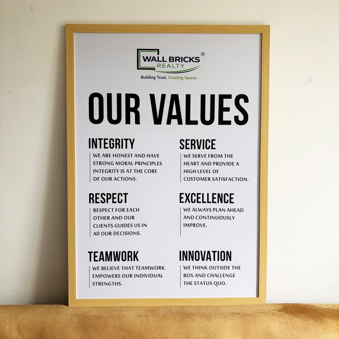 Our Values Wall Art (Framed)