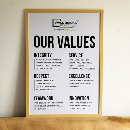 Our Values Wall Art (Framed)