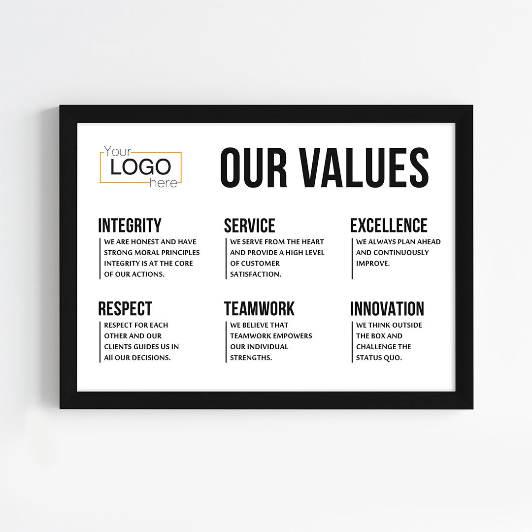 Our Values Wall Art (Framed)