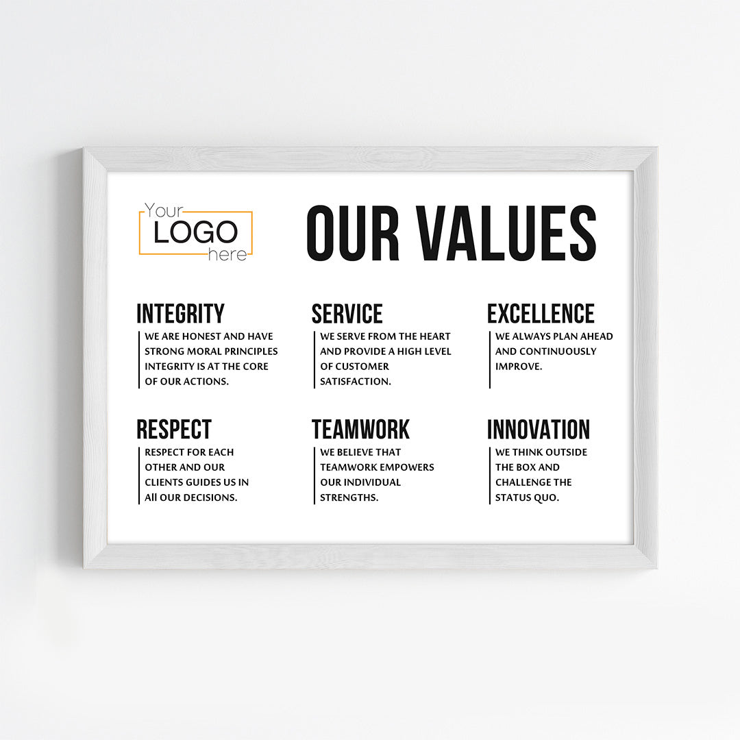Our Values Wall Art (Framed)