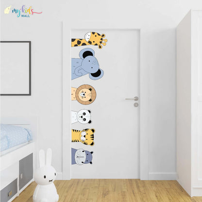 Peeping Safari Animals Door & Wall Stickers