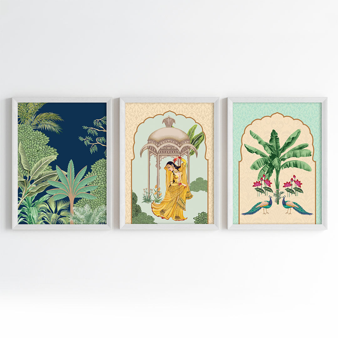 Pichwai Palace Elegance Wall Art (Framed)